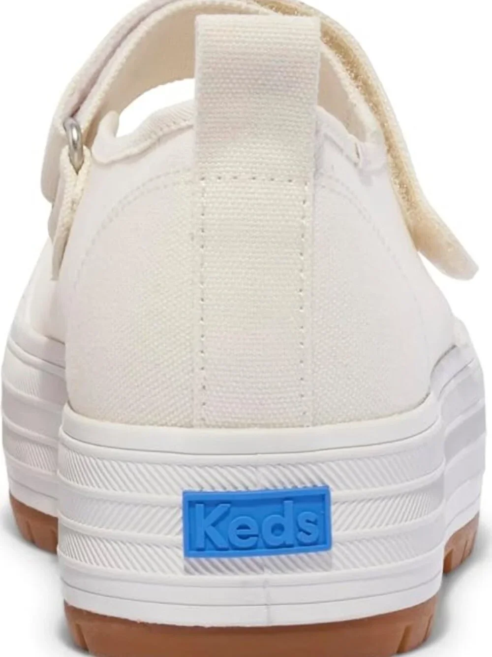 Keds White Canvas Platform Maryjane size 7.5, like new